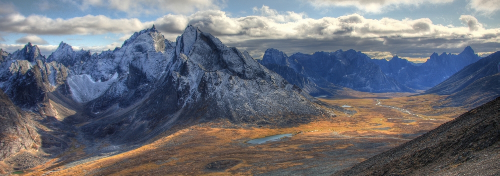 Tombstone Pass With Mt Monolith And Tombstone Mountains Yukon Canvas Art - Robert Postma Design Pics (36 x 12)