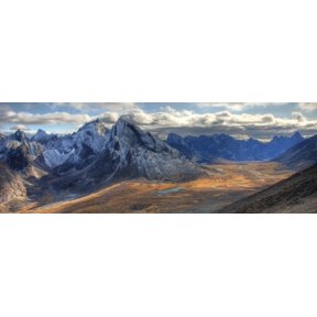 Tombstone Pass With Mt Monolith And Tombstone Mountains Yukon Canvas Art - Robert Postma Design Pics (36 x 12)