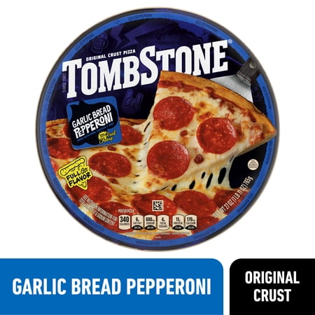 Tombstone Pepperoni, Garlic Bread Crust Pizza with Zesty Tomato Sauce, 27 oz (Frozen)