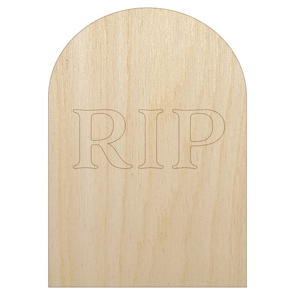 Tombstone RIP Halloween Wood Shape Unfinished Piece Cutout Craft DIY Projects - 4.70 Inch Size - 1/8 Inch Thick