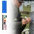 thumbnail image 1 of Tombstone Restoration Pen, Waterproof Heat-Resistant Paint Marker for Stone Memorial Letter Refinishing, Precision Tip for Inscription Repair, Touch-Up Paint Pen * 3 Pcs, 1 of 5