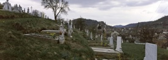 Tombstone in a cemetery Saxon Church Biertan Transylvania Mures County Romania Canvas Art - Panoramic Images (36 x 13)