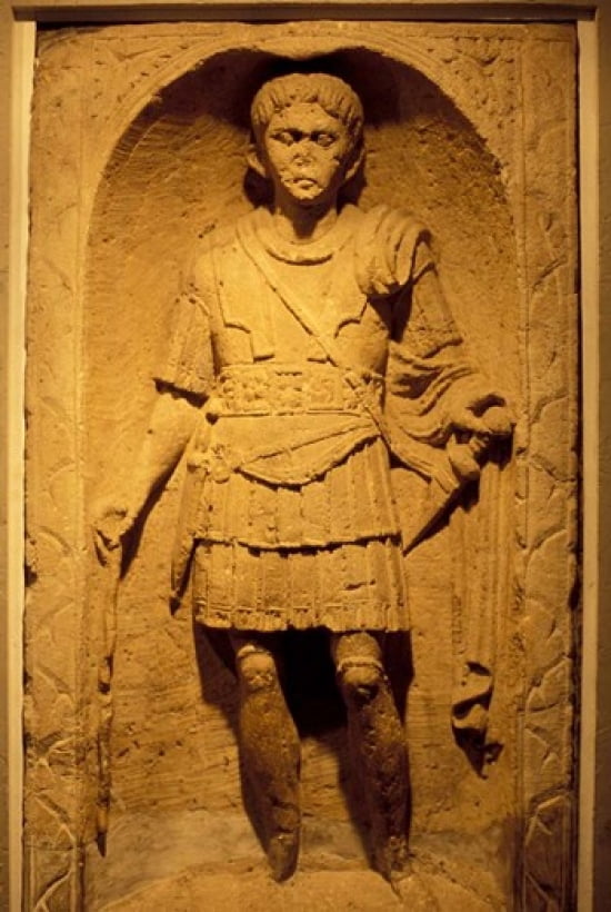 Tombstone of Roman Centurion Colchester Museum Essex England Canvas Art - Nik Wheeler DanitaDelimont (24 x 35)
