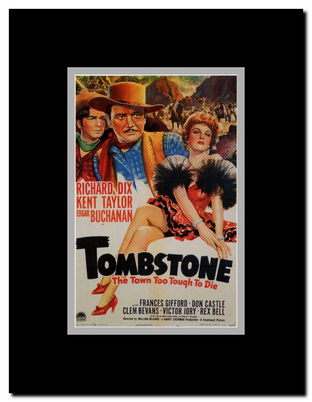 Tombstone the Town Too Tough to Die Framed Movie Poster