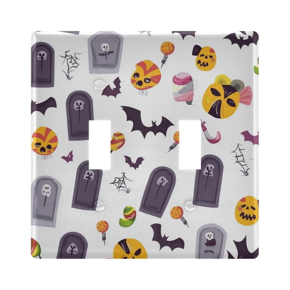 Tombstones Halloween Theme Decorative Light Switch Plates Switch Cover Decorative Wall Plates Ideal for Living Room Kitchen Bedroom and Study