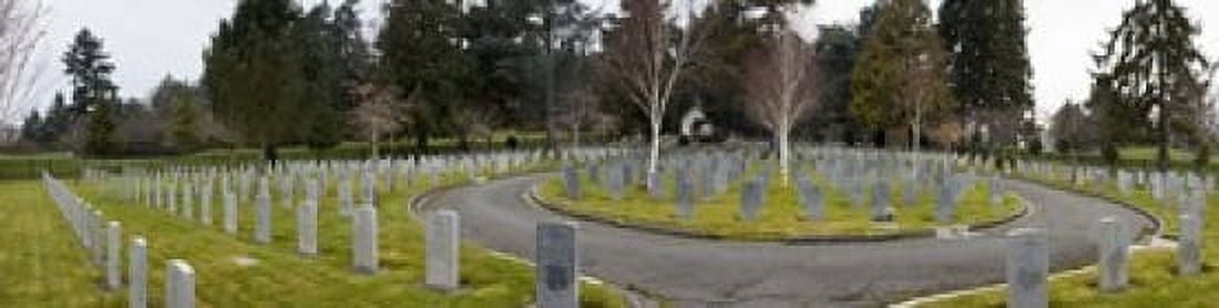 Tombstones in a Veterans cemetery Vancouver Island British Columbia Canada 2011 Canvas Art - Panoramic Images (20 x 5)