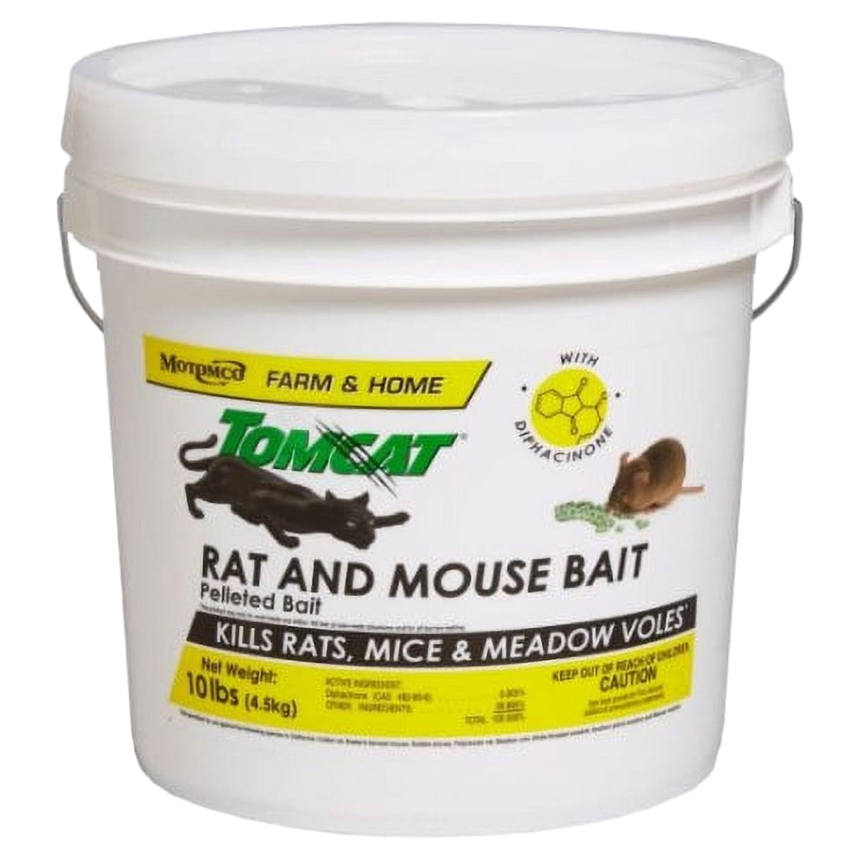 MOTOMCO Tomcat (#008-32345) Rat and Mouse Bait, Pellet, 10 lb Pail