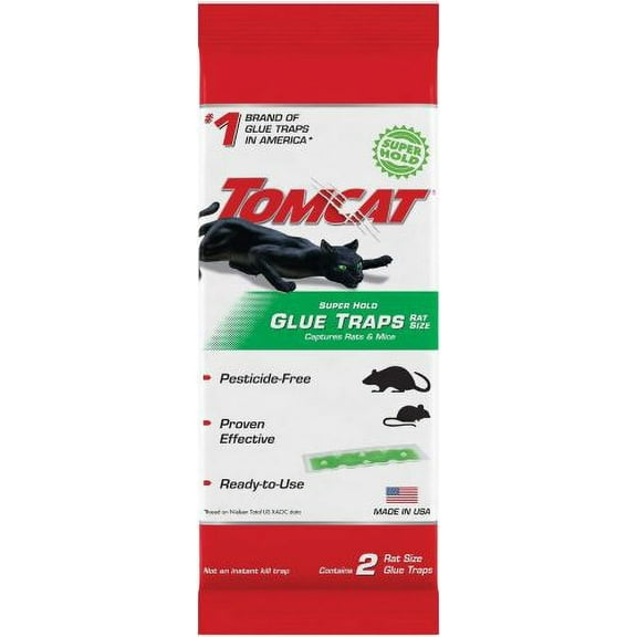Tomcat 0362910 2-Count Pack of Super Hold Pesticide Free Rat Glue Traps