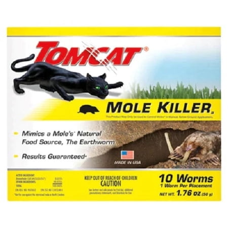 Tomcat 0372310 10-Pack Worm-Shaped Mole Killer - Quantity of 4