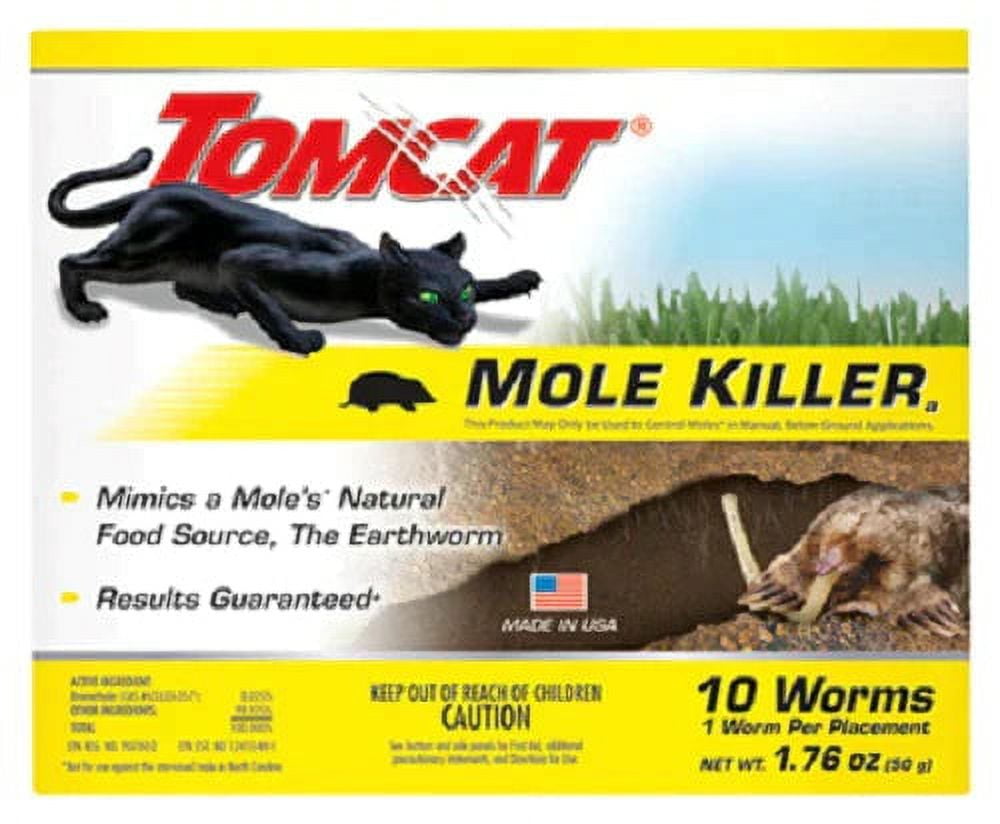 Tomcat 0372310 10-Pack Worm-Shaped Mole Killer - Quantity of 8