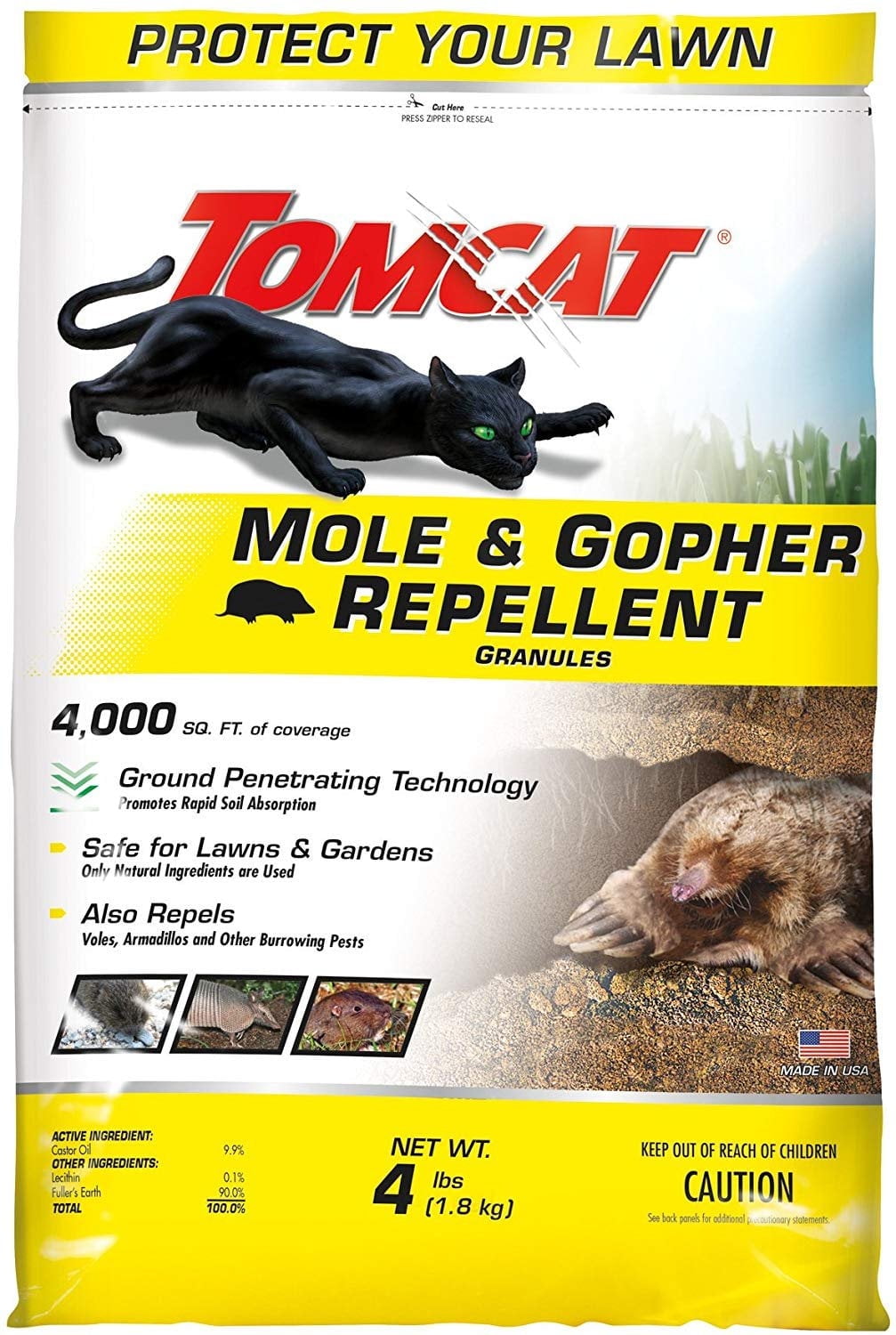 Tomcat Mole & Gopher Repellent Granules — Safe for Lawns & Gardens
