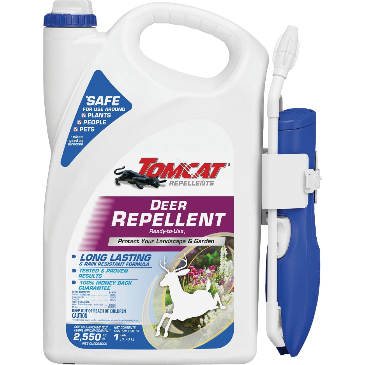 Tomcat Deer Animal Repellent Spray - Ready to Use, Rain Resistant - 1 Gallon — Residential Use, Standard Application