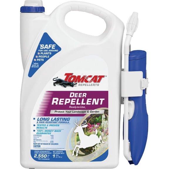 Tomcat Deer Animal Repellent Spray - Ready to Use, Rain Resistant - 1 Gallon  Residential Use, Standard Application