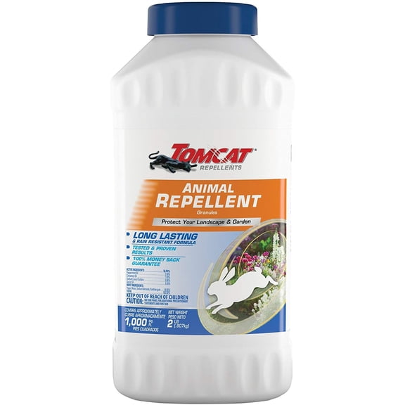 Tomcat Animal Repellent Granules - Waterproof, Essential Oil Scent, Outdoor Use - 2 lbs