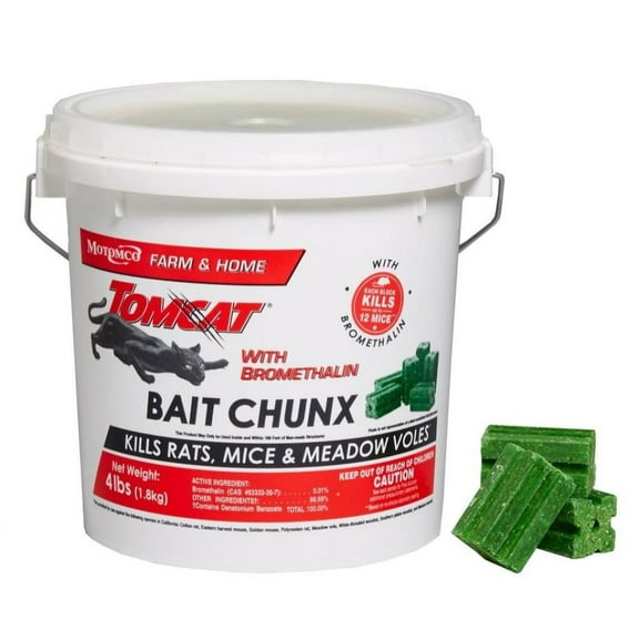 Tomcat 22244 Bromethalin Rodent Bait Chunx 4 lb.