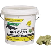 Tomcat 32444 Indoor and Outdoor All-Weather Rodent Block Bait 4lb Chunx 1oz Tick
