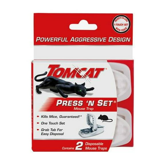 Tomcat 3610110 Press 'N Set Mouse Trap, 2-Pk. - Quantity 8