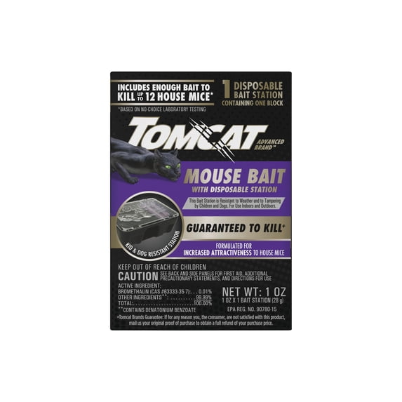Tomcat Advanced Formula Disposable Mouse Killer Bait Station - Pack of 10