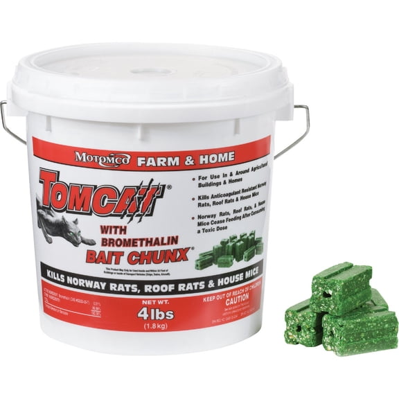Tomcat Bait Chunx Pail 4 LB — Residential Use, Standard Application