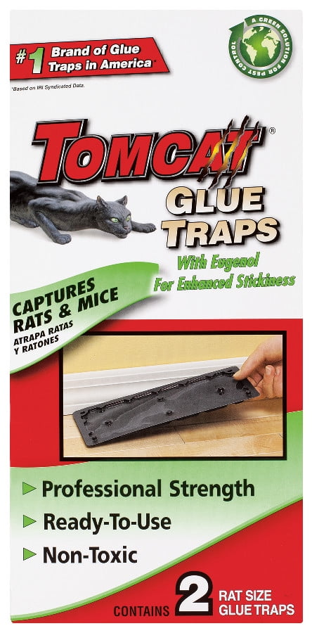 Tomcat Sticky Rat Size Glue Traps with Eugenol, 2-Pack for Enhanced ...