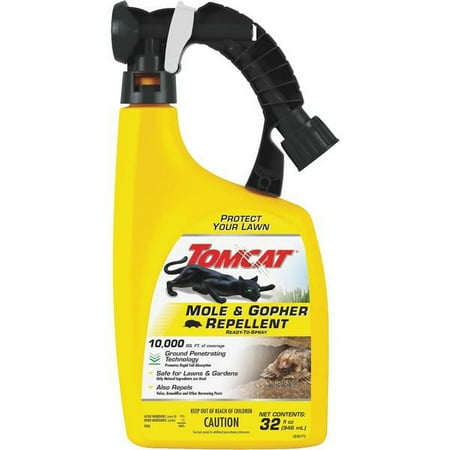 Tomcat Mole & Gopher Repellent Ready-To-Spray, 32 oz., Treats 10,000 sq. ft.