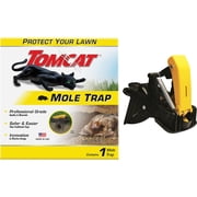 Tomcat Mole Trap - Kill Moles Without Drawing Blood to Protect Your Lawn - Reusable - Professional Grade, Innovative and Effective Design