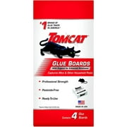 Tomcat Mouse Glue Board Traps with Immediate Grip Glue, Ready-To-Use, 4 Traps