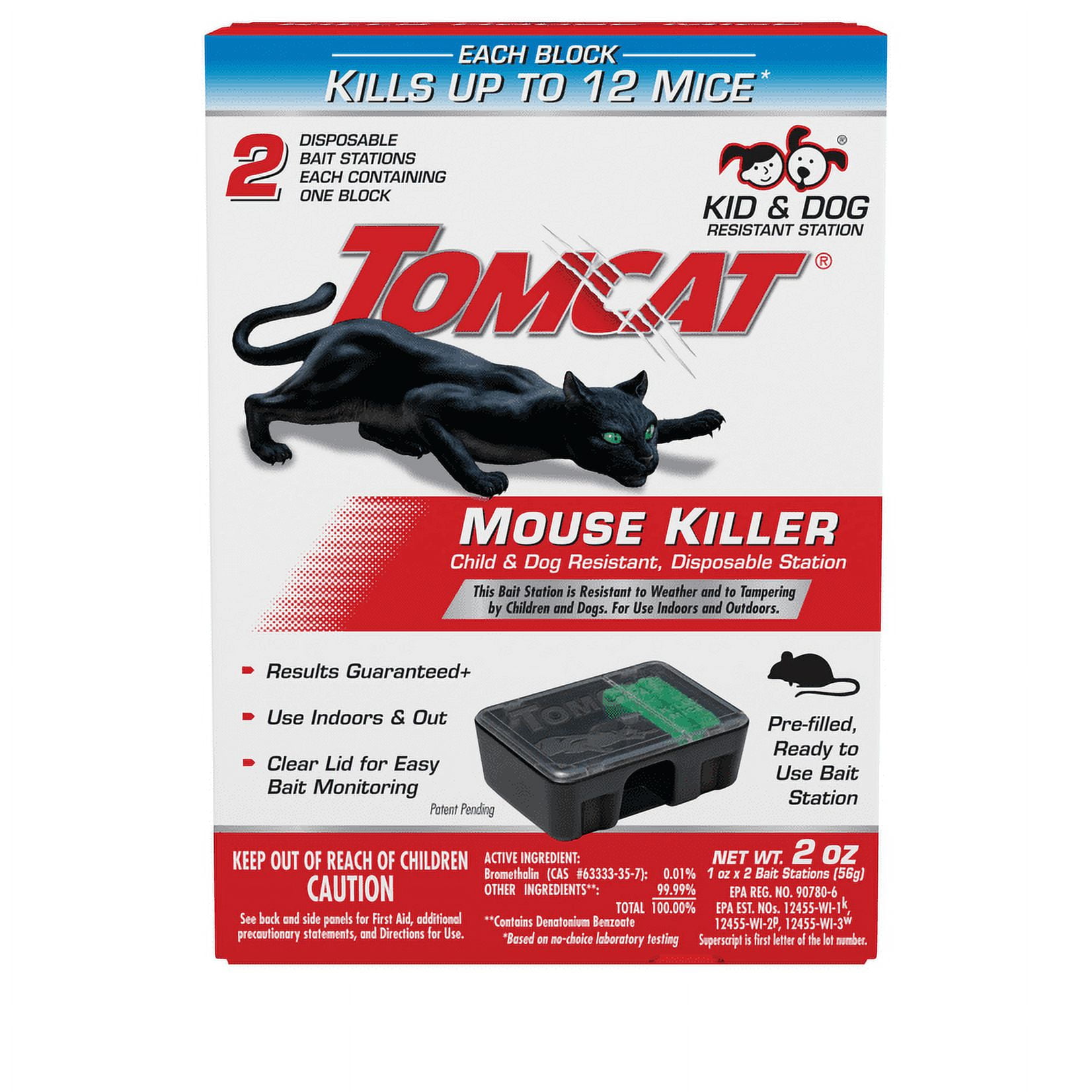 Motomco Tomcat Mouse Killer II Disposable Bait Stations 4 Pack