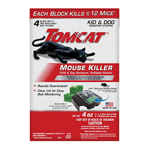 Tomcat Mouse Killer Child & Dog Resistant, Refillable Station for