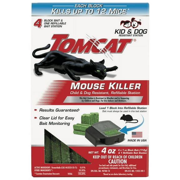 Tomcat Mouse Killer Child & Dog Resistant, Refillable Station