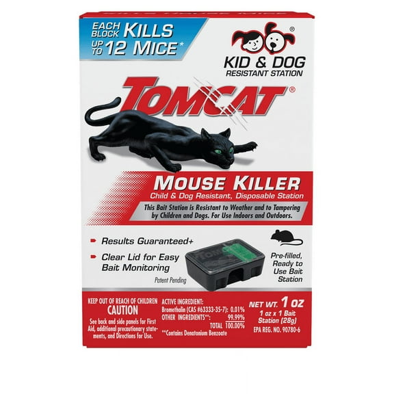 Tomcat Mouse Killer Child and Dog Resistant, Disposable Station