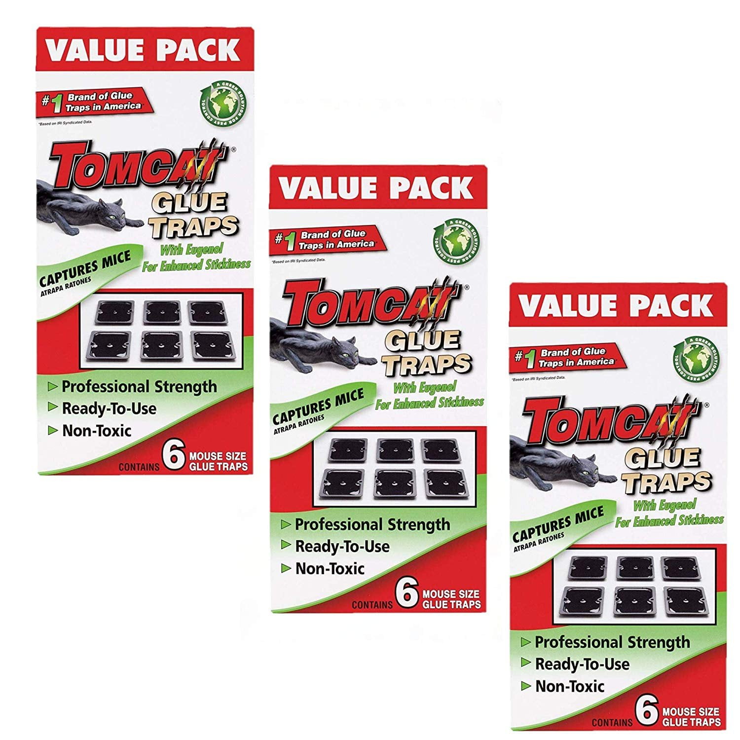 Tomcat Mouse Size Glue Traps, 18-Pack — Residential Use, Standard Application