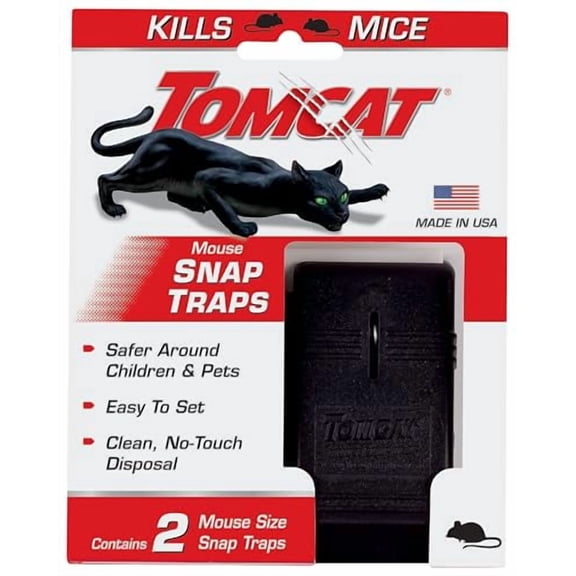 Tomcat Mouse Snap Traps, 1 Case of 24 Traps