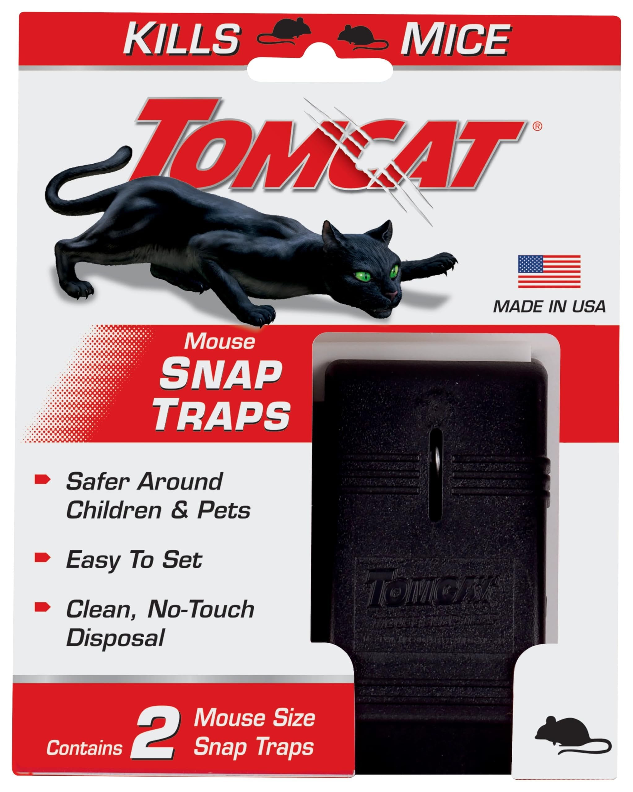 Tomcat Mouse Snap Traps, 1 Case of 24 Traps
