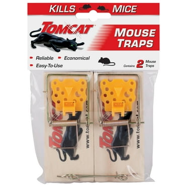 Tomcat Mouse Traps (Wooden), Inexpensive, Effective Way to Catch Mice in the Home, 2 Traps