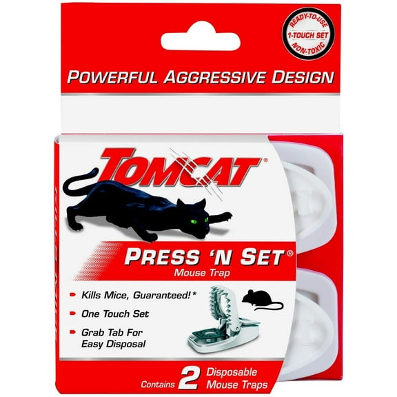 Tomcat Press 'N Set Mouse Trap 1 Case of 14 Traps