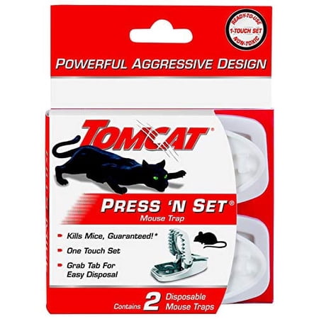Tomcat Press 'N Set Mouse Trap, 2 Traps