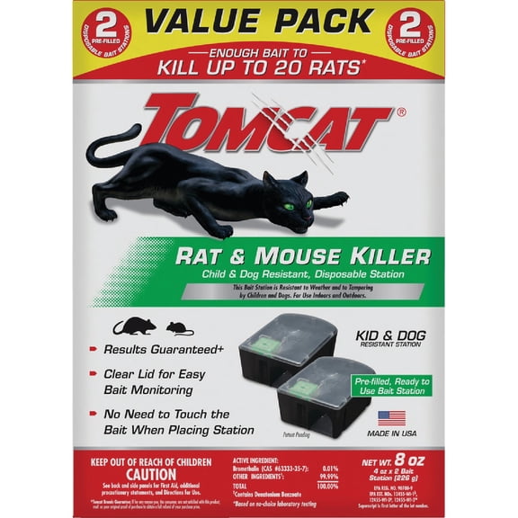 Tomcat Rat & Mouse Killer Child & Dog Resistant (4 Pack)