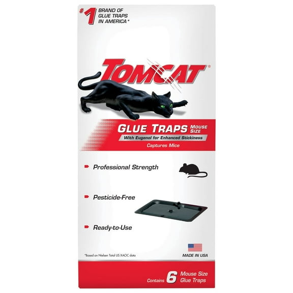 Tomcat Rat Trap Immediate Grip Glue - For Rats, Mice, Snakes, Insects - 6 Count Pack of 12