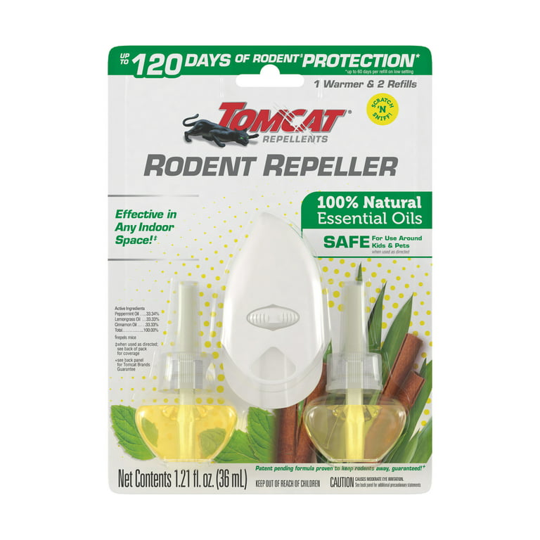 Tomcat Repellents Rodent Repeller - 1 Warmer and 2 Refills