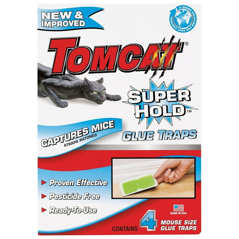 Tomcat Super Hold Glue Traps Mouse Size Ready To Use 4 Traps
