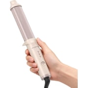 Tome 1.25 inch Ceramic Curling Wand for Short Hair,Oval Curling Iron Wand Adjustable Tempertures Dual Voltage for Travel,Pink