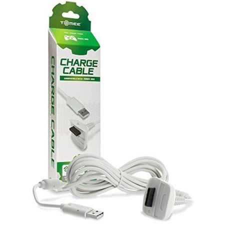 Tomee Controller Charge Cable - White for Microsoft Xbox 360