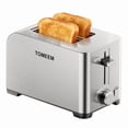 thumbnail image 1 of Tomeem 2-Slice Toaster with 6 Shade Settings, Removable Crumb Tray and Self-centering Guide, Stainless Steel, 1 of 10