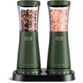 thumbnail image 1 of Tomeem Electric Pepper Grinder with LED Light & USB Rechargeable Stainless Steel Automatic Mill Shakers, Dark Green, 1 of 9