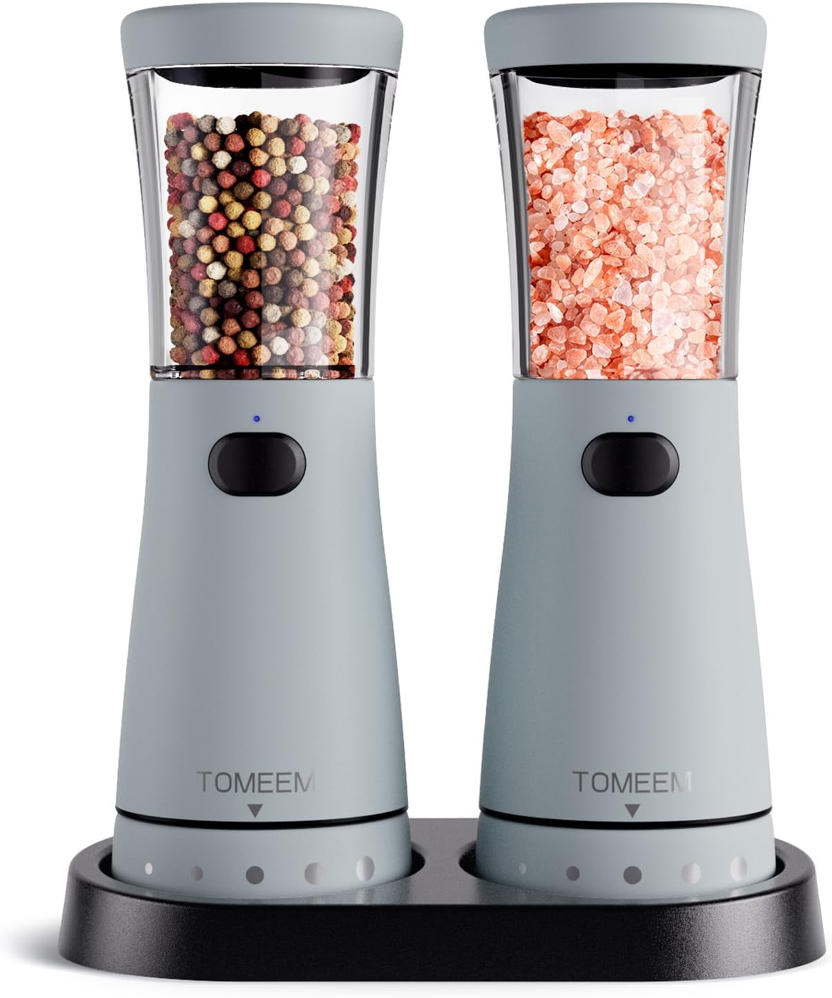 Tomeem Electric Salt and Pepper Grinder Set Rechargeable Stainless