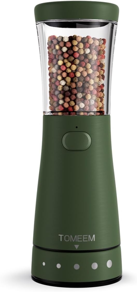 Tomeem Electric Salt and Pepper Grinder Stainless Steel USB ...