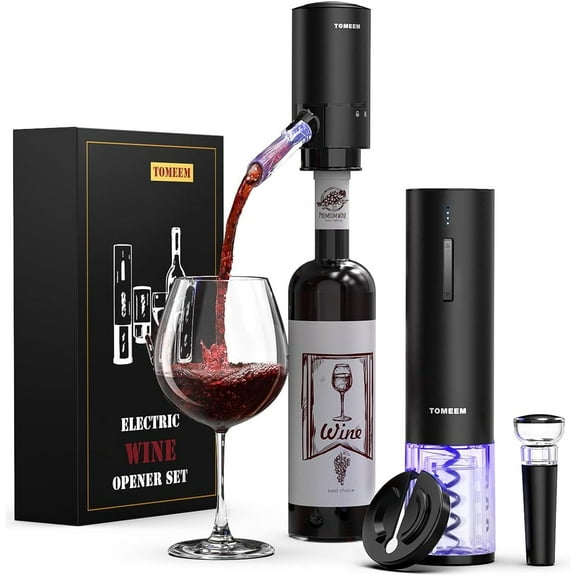 Tomeem Electric Wine Opener Rechargeable Wine Corkscrew Set Wine Gift Sets Automatic Electric Wine Bottle Opener