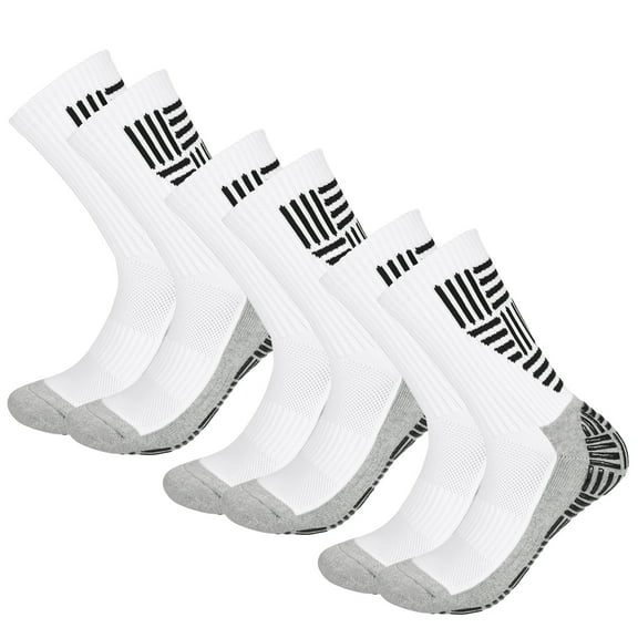Tomfoto 3 Pairs Soccer Socks Breathable Non Slip Grip Sports Socks for Football Basketball Sports Socks for Men