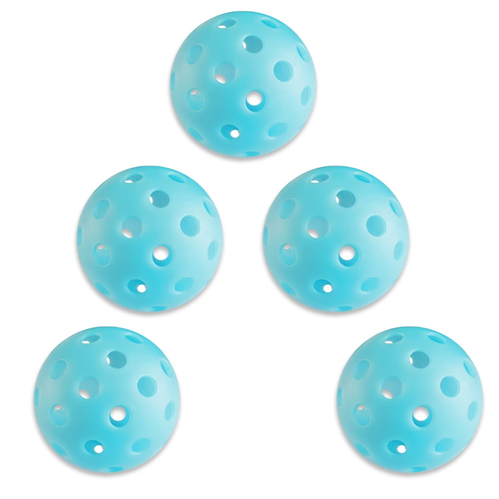 Tomfoto 5 Pack Pickleballs Indoor 74mm Luminous Pickle Balls